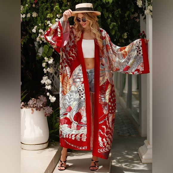 Other - Kimono Casual Cárdigan Duster Bikini Swimsuit Coverup
